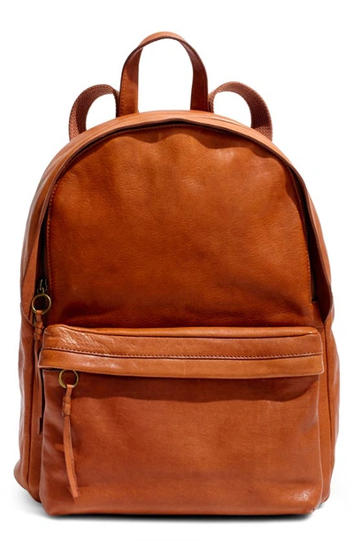 Madewell Lorimer Leather Backpack In English Saddle