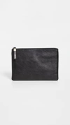 Madewell The Leather Pouch Clutch In Black