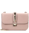 Valentino Garavani 'medium Lock' Shoulder Bag - Beige In Pink