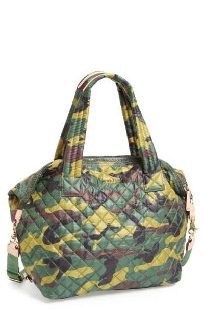 Mz Wallace Sutton Large Camo Medium Sutton Bag-Dark Blue Camo