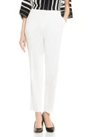 Vince Camuto Textured Skinny Ankle Pants In New Ivory