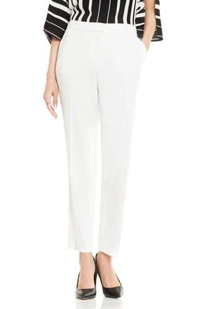 Vince Camuto Textured Skinny Ankle Pants In New Ivory