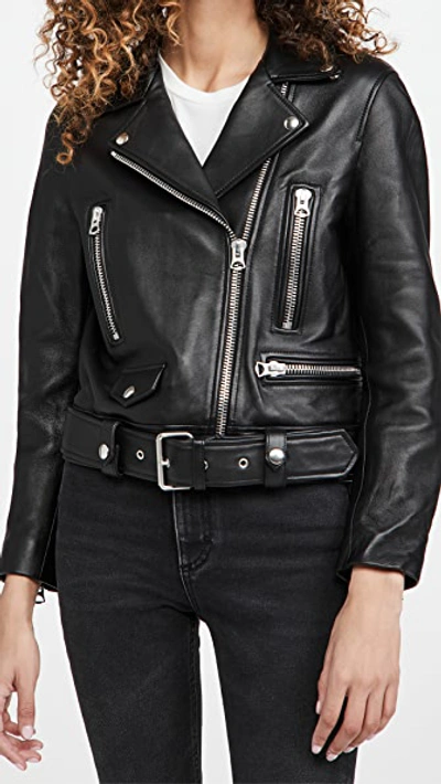 Acne Studios Mock Leather Outerwear In Black