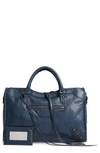Balenciaga Classic City Leather Tote - Blue In 4065- Blue De Minuit