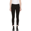Frame Le Skinny De Jeanne Raw Stagger Mid-rise Jeans In Black