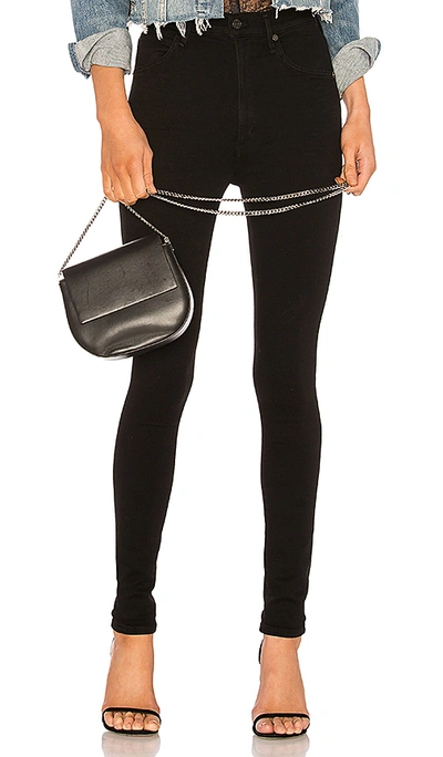 Citizens Of Humanity Chrissy High Waist Skinny Jeans In All Black