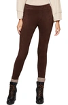Sanctuary Grease Faux Suede Leggings In Black Walnut