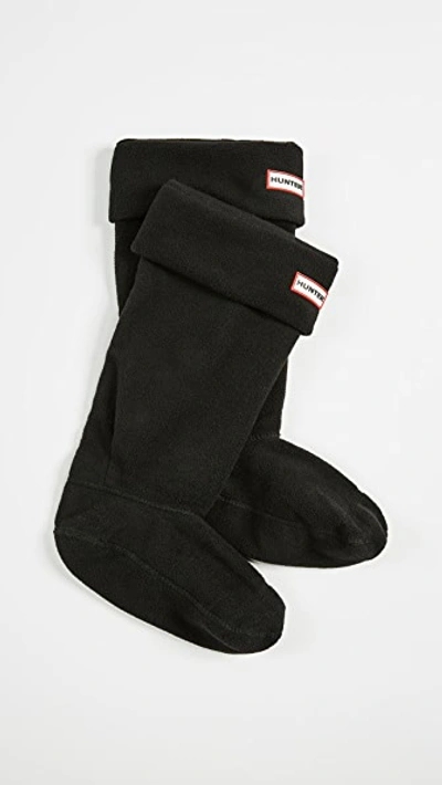 Hunter Short Fleece Welly Boot Socks In Black