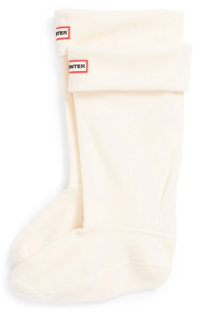 Hunter Original Tall Fleece Welly Boot Socks In Cream Fleece