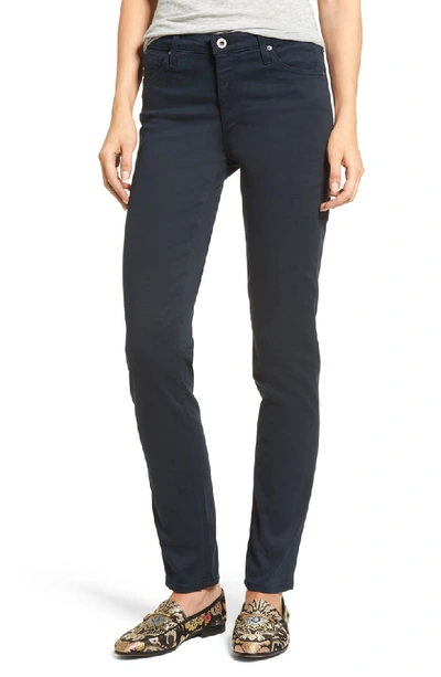 Ag 'the Prima' Mid Rise Cigarette Skinny Jeans In Midnight Navy