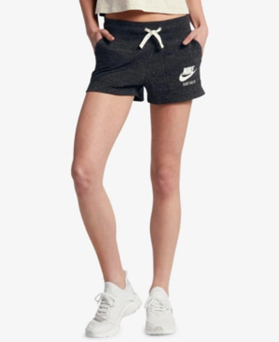 Nike Sportswear Gym Vintage Shorts In Black/sail