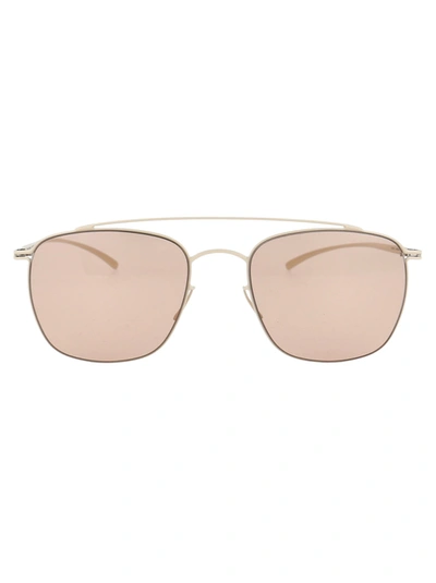 Mykita X Maison Margiela Pilot-frame Sunglasses In E14 Beige Nude Solid 