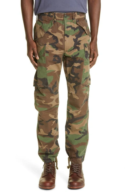 Rrl Camo Cotton Ripstop Cargo Pants In Woodland Camo