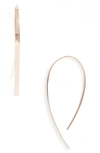 Lana Jewelry Mini Flat Hooked On Hoop Earrings In Rose Gold