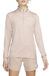 Nike Element Half Zip Pullover In Pink Oxford/ Reflective Silv