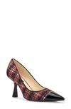 Nine West Women's Hippa Pointy Toe Pumps Women's Shoes In Red Plaid