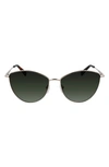 Longchamp Sunglasses Spring-summer 2021 Collection In Rose Gold/green