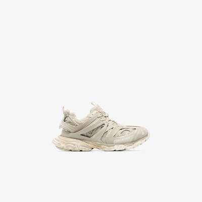 Balenciaga Lace-up Low-top Track Trainers In Neutrals