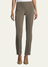 Lafayette 148 Gramercy Acclaimed-stretch Pants In Nougat