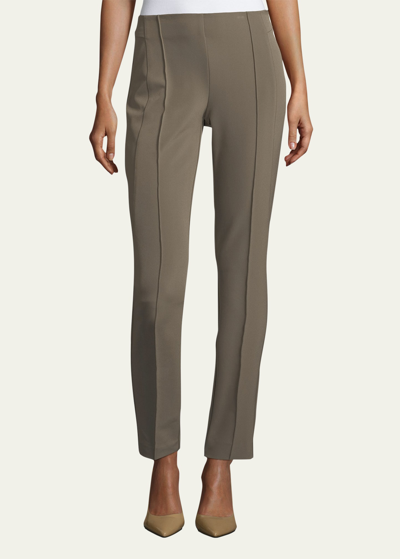 Lafayette 148 Gramercy Acclaimed-stretch Trousers In Nougat
