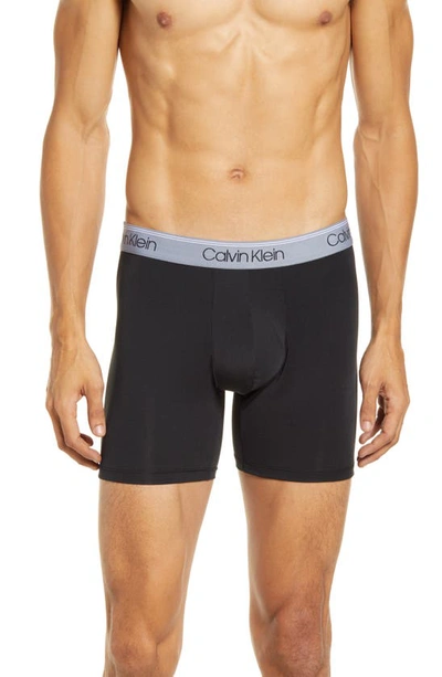 Calvin Klein 3-pack Microfiber Boxer Briefs In W7x Bk R A O Wb