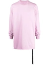 Rick Owens Drkshdw Cut Out Detail Sweatshirt In Pink