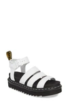Dr. Martens' Blaire Sandal In White Softy Leather