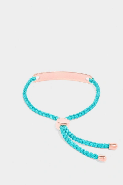 Monica Vinader Engravable Havana Friendship Bracelet In Rose Gold/ Turquoise