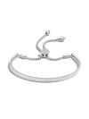 Monica Vinader Fiji Diamond Friendship Bracelet In Silver