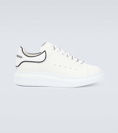 Alexander Mcqueen Oversized Leather Platform Trainers In White