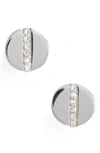 Ef Collection Screw Diamond Stud Earrings In White Gold