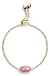 Kendra Scott Elaina Bracelet In Pink Kyocera Opal/ Gold