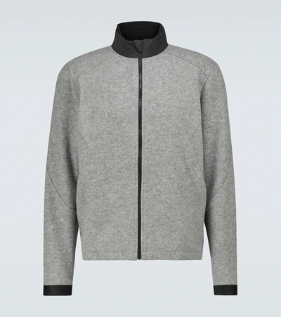 Sease Maestrale Zipped Wool Sweater In Lead Grey