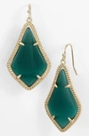 Kendra Scott Alex Drop Earrings In Emerald Catseye