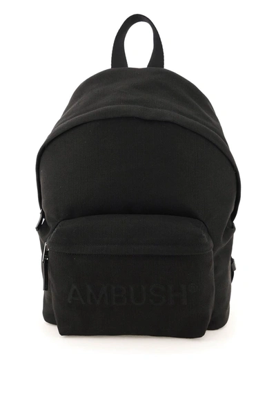 Ambush Black Embossed Logo Backpack