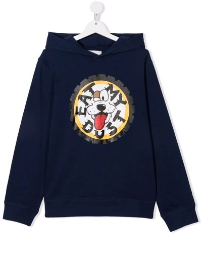 Stella Mccartney Kids' Eat My Dust Blue Hooded Sweatshirt