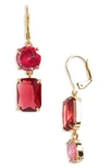 Kate Spade Shine On Mismatched Drop Earrings In Red Multi
