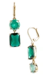 Kate Spade Shine On Mismatched Drop Earrings In Emerald Multi