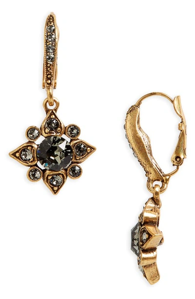 Oscar De La Renta Delicate Crystal Drops In Black Diamond