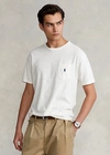 Ralph Lauren Classic Fit Cotton-linen Pocket T-shirt In Seafoam