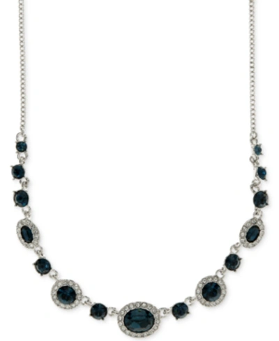 Givenchy Rounded Crystal And Pave Collar Necklace In Silver