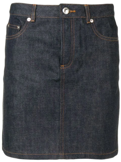 Apc High Waisted Skirt In Navy