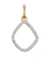 Monica Vinader Riva Kite Diamond Pendant Charm In Gold/ Diamond