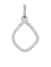 Monica Vinader Riva Diamond Kite Pendant Charm In Silver