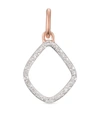 Monica Vinader Rp Riva Diamond Kite Pendant - Diamond In Pink