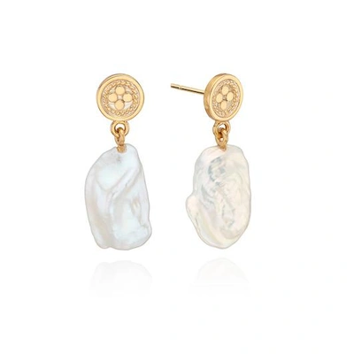 Anna Beck Pearl Drop Earrings In Gold
