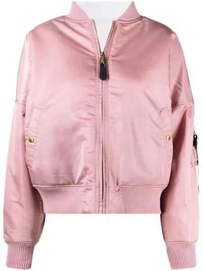 Alpha Industries Ma-1 Rev Fur Wmn Pink Nylon And Eco-fur Reversible Bomber  Jacket In Multi | ModeSens