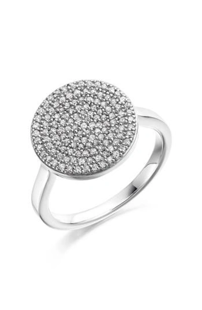 Monica Vinader 'ava' Diamond Disc Ring In Silver