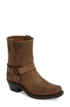 Frye Harness Square Toe Engineer Boot In Tan