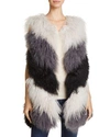 Jocelyn Tibetan Lamb Fur Vest - 100% Exclusive In Gray Multi